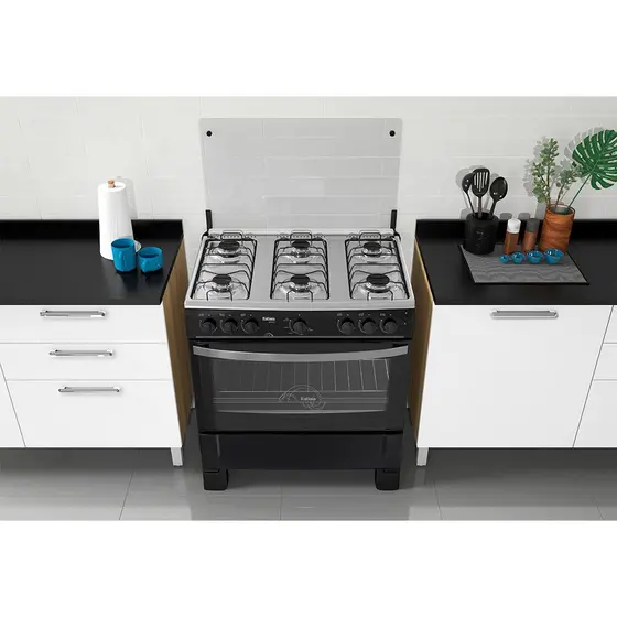 Fogão de Piso a Gás Itatiaia 6 Bocas com Acendimento Automático Waves