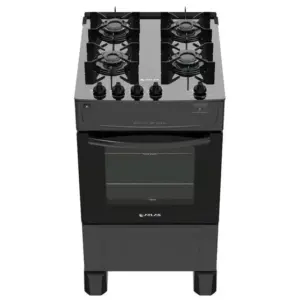 Fogão de Piso a Gás Atlas 4 Bocas Preto Bivolt Mônaco Top Glass