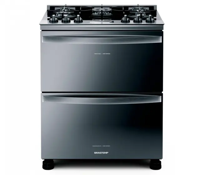 Fogão de Piso a Gás Brastemp 5 Bocas Inox 110V BFD5VCRNNA