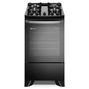 Fogão de Piso a Gás Electrolux 4 Bocas Preto com PerfectCook Efficient FE4GP