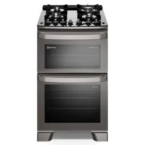 Fogão de Piso a Gás Electrolux 4 Bocas Prata com PerfectCook360 Experience FE4DC