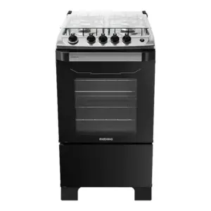 Fogão de Piso a Gás Itatiaia 4 Bocas Preto Acendimento Automático New Dream