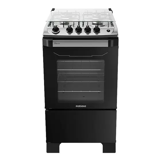 Fogão de Piso a Gás Itatiaia 4 Bocas Preto Acendimento Automático New Dream