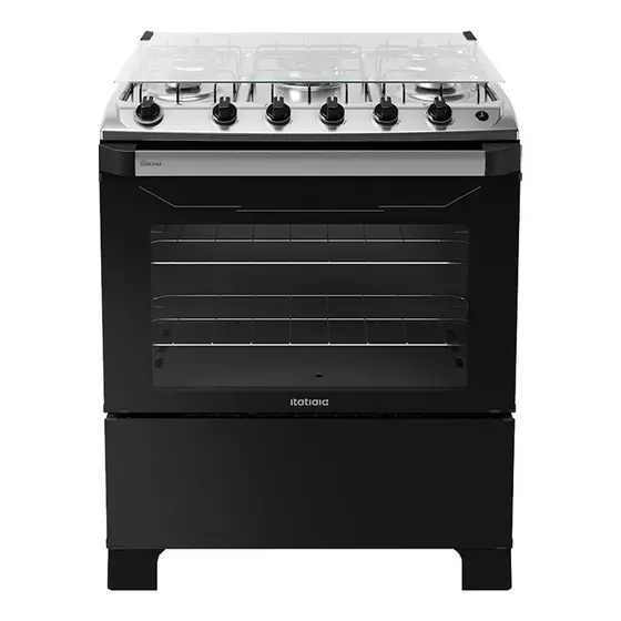 Fogão de Piso a Gás Itatiaia 5 Bocas Preto com Forno Bivolt New Dream