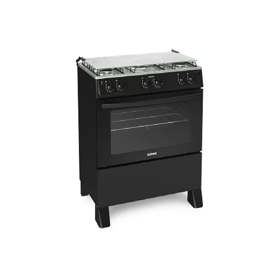 Fogão de Piso a Gás Itatiaia 5 Bocas Preto Bivolt Star New