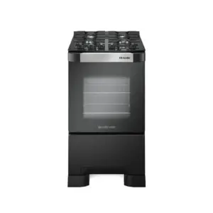 Fogão de Piso a Gás Mueller 4 Bocas Preto Bivolt Decorato Vetro Fogão de Piso a Gás Mueller 4 Bocas Preto Bivolt Decorato Vetro