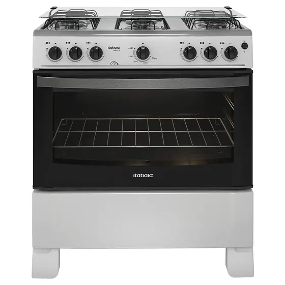 Fogão de Piso a Gás Itatiaia 6 Bocas com Acendimento Automático Waves