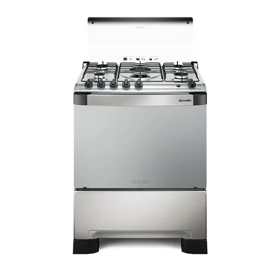 Fogão de Piso a Gás Mueller 5 Bocas com Tripla Chama Decorato