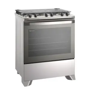 Fogão de Piso a Gás Electrolux 5 Bocas Automático Mesa Inox Forno 108,9L Efficient FE5IC