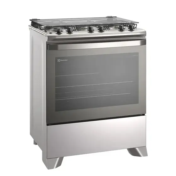 Fogão de Piso a Gás Electrolux 5 Bocas Automático Mesa Inox Forno 108,9L Efficient FE5IC