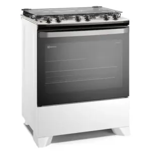Fogão de Piso a Gás Electrolux 5 Bocas Branco Com Tripla Chama e Acendimento Automático FE5IB