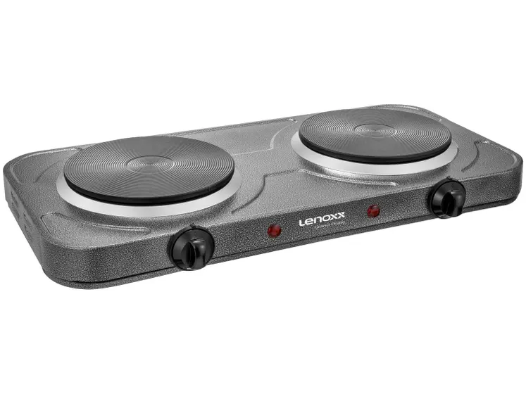 Fogão Elétrico de Mesa Lenoxx 2 Bocas 2000W Grand Pratic