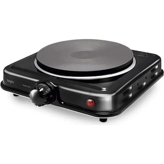 Fogão Elétrico de Mesa Elgin 1 Prato 1000W 127V Preto Single Cook FG01
