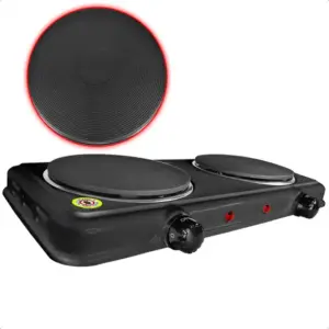 Fogão Elétrico de Mesa Startools 2 Bocas Preto Chapa 2000W com Tomada Fogão Elétrico de Mesa Startools 2 Bocas Preto Chapa 2000W com Tomada