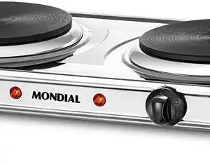 Fogão Elétrico Mondial 2 Bocas Inox 220V Fast Cook Dual FE-03 Fogão Elétrico Mondial 2 Bocas Inox 220V Fast Cook Dual FE-03