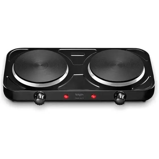 Fogão Elétrico 2 Bocas Elgin Portátil 2000W 110v Cook For 2