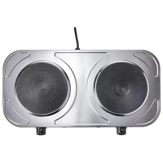 Fogão Elétrico Portátil Agratto 2 Bocas Inox 2000w 220V