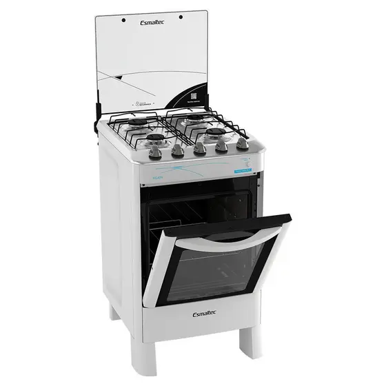Fogão de Piso a Gás Esmaltec 4 Bocas Branco Ágata
