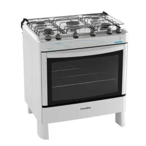 Fogão de Piso a Gás Esmaltec 5 Bocas Branco Ágata