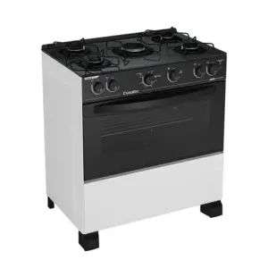 Fogão de Piso a Gás Esmaltec 5 Bocas Branco Caribe Glass