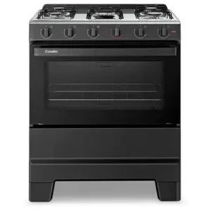 Fogão de Piso a Gás Esmaltec 5 Bocas Manual Mesa Aço Inox Ideal Pop