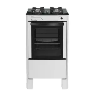 Fogão de Piso a Gás Esmaltec 4 Bocas Branco Jade Glass