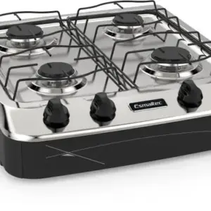 Fogão de Piso a Gás Esmaltec 4 Bocas Preto Laguna