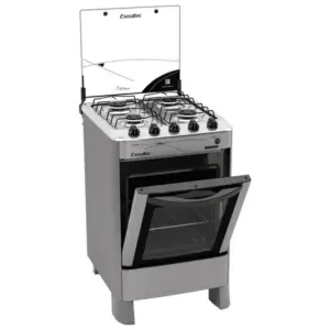 Fogão de Piso a Gás Esmaltec 4 Bocas Inox Forno Limpa Fácil e Acendimento Automático Ágata