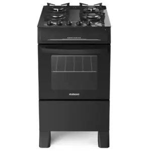 Fogão de Piso a Gás Itatiaia 4 Bocas Preto Fosco Bivolt Electra Glass New