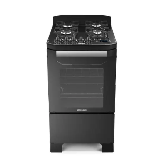 Fogão de Piso a Gás Itatiaia 4 Bocas Preto Bivolt Itamaster