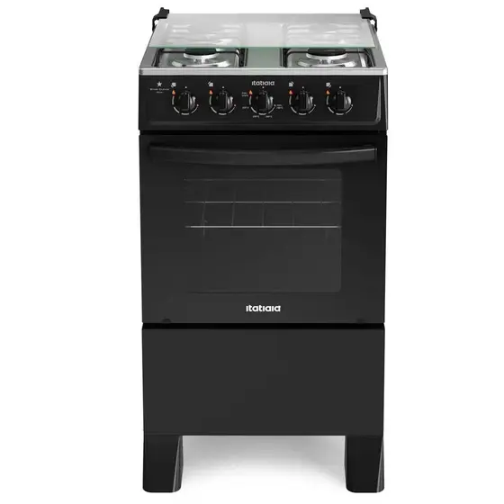 Fogão de Piso a Gás Itatiaia 4 Bocas Preto Star Clean New 3700000355