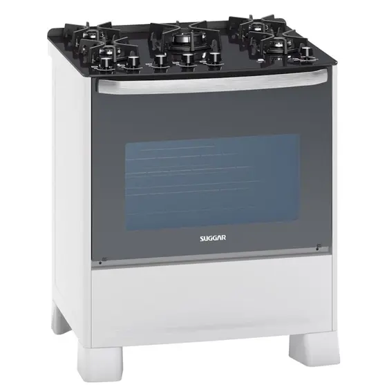 Fogão de Piso a Gás Suggar 5 Queimadores Branco Master Grill
