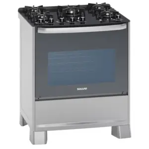 Fogão de Piso a Gás Suggar 5 Queimadores Prata 127V Master Grill PRIX FGVMTG511PRIX