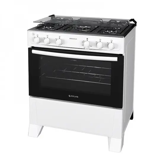 Fogão de Piso a Gás Atlas 5 Bocas Branco Automático Bivolt Mônaco Plus