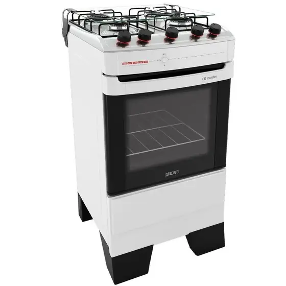 Fogão de Piso a Gás Mueller 4 Bocas Branco Bivolt Piacere