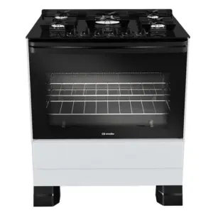 Fogão de Piso a Gás Mueller 5 bocas Branco com Mesa de Vidro e Tripla Chama MFV5BF Fogão de Piso a Gás Mueller 5 bocas Branco com Mesa de Vidro e Tripla Chama MFV5BF