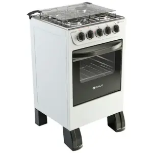 Fogão de Piso a Gás Braslar 4 Bocas Manual Mesa em Inox Forno Easy Clean New Sirius