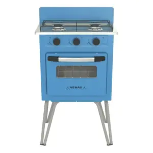 Fogão Portátil a Gás Venax 2 Bocas Azul Gás GLP Gemini Vetrô Fogão Portátil a Gás Venax 2 Bocas Azul Gás GLP Gemini Vetrô