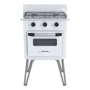 Fogão Portátil a Gás Venax 2 Bocas Branco Gás GLP Gemini Vetrô Fogão Portátil a Gás Venax 2 Bocas Branco Gás GLP Gemini Vetrô
