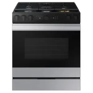 Fogão de Piso a Gás Samsung 5 bocas Aço Inox 76L 127V com Câmera e Air Fry Série 7 NSG6DG8700SRAZ
