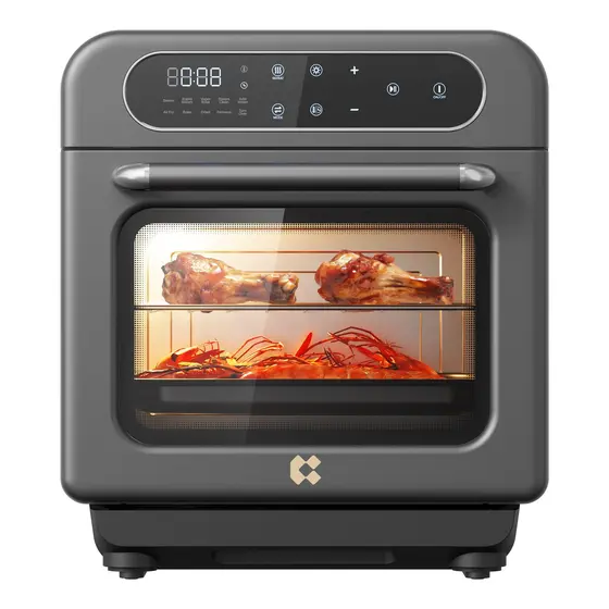 Air Fryer Ciarra Forno a Vapor Countertop Fritadeira de Ar 8 em 1 Cinza 12L