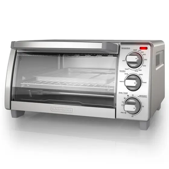 Forno Torradeira Elétrico Black+Decker 4 Fatias com Convecção Aço Inoxidável TO1760SS