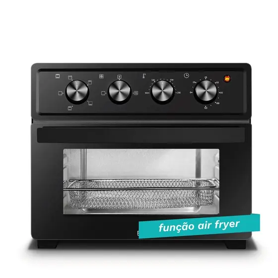 Forno Elétrico Bancada Belmicro 22L 1800W com função Air Fryer Preto 127V BEL22AD
