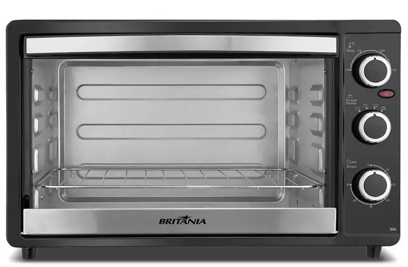 Forno Elétrico Bancada Britania 36L 1500W com Timer Black 220V Luxx