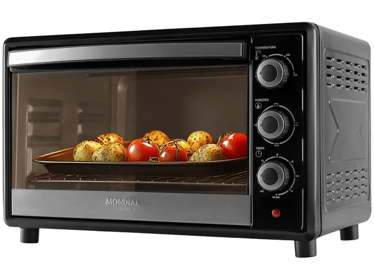 Forno Elétrico Bancada Mondial 42L com Timer Preto Family II FR-42