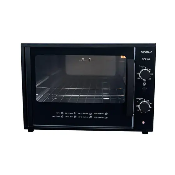 Forno Elétrico Bancada Nardelli 60L Preto 220V TOP 60 Black