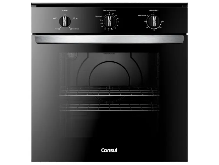 Forno Elétrico Embutir Consul 84L Multifuncional Preto COB84BE
