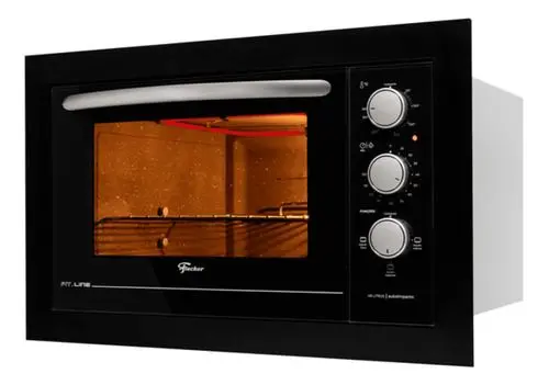 Forno Elétrico Embutir Fischer 48L Preto 220V Fit Line 34493-95482
