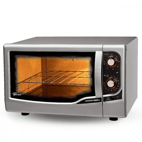 Forno Elétrico Bancada Fischer 44L Prata 127V Gourmet Grill