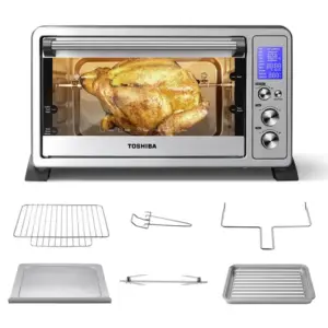 Forno Torradeira Elétrico Toshiba 6 Fatias Aço Inoxidável 1500W AC25CEW-SS Forno Torradeira Elétrico Toshiba 6 Fatias Aço Inoxidável 1500W AC25CEW-SS